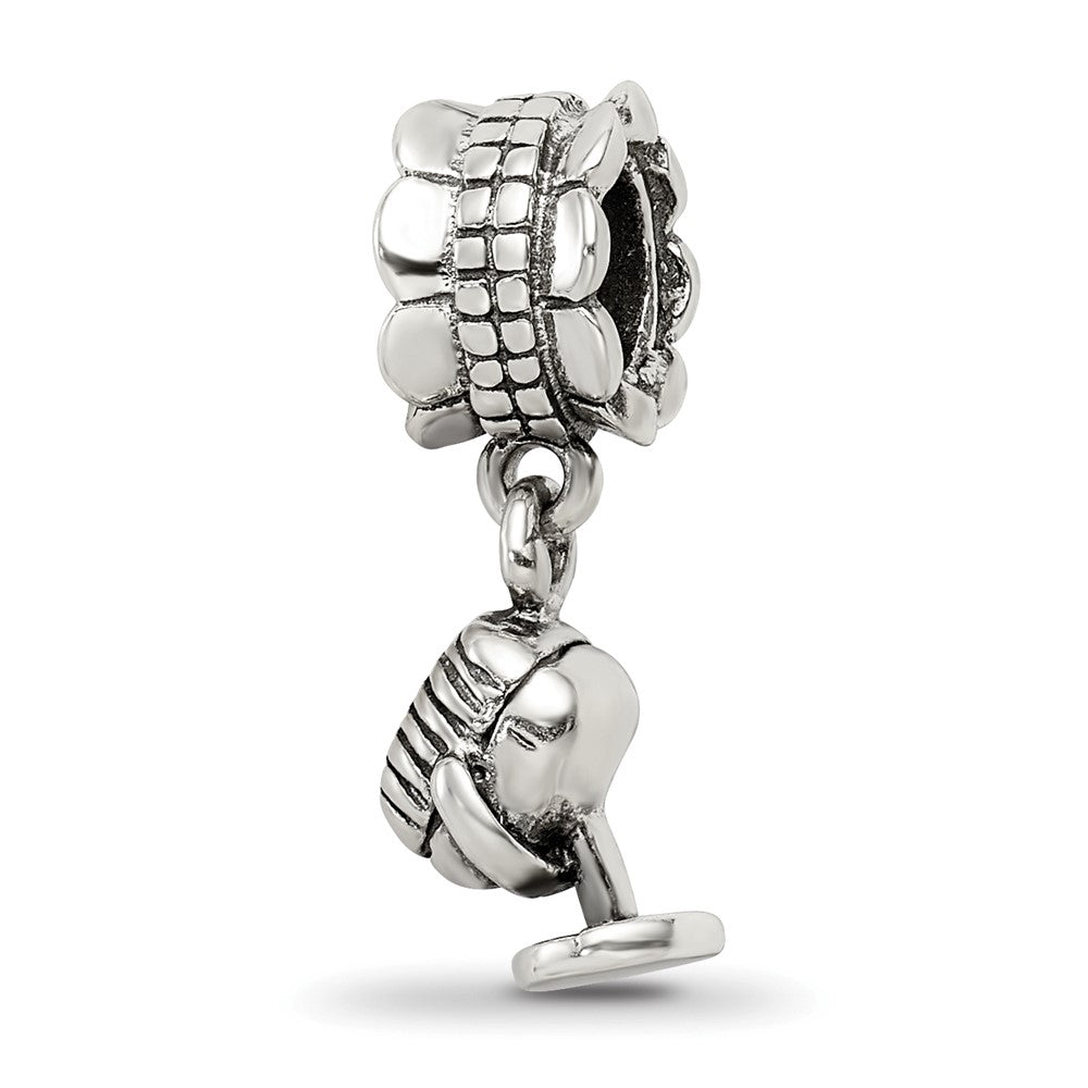 Sterling Silver Reflections Microphone Dangle Bead