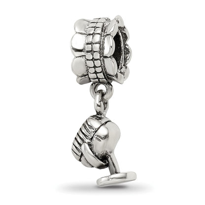 Sterling Silver Reflections Microphone Dangle Bead