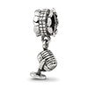 Sterling Silver Reflections Microphone Dangle Bead