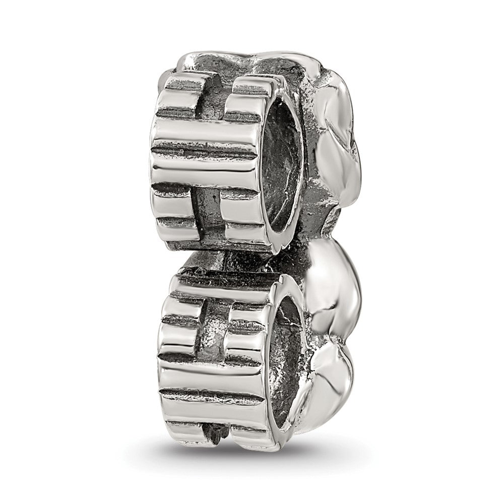 Sterling Silver Reflections Pink CZ Connector Bead