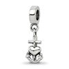 Sterling Silver Reflections Heart, Cross & Anchor Dangle Bead