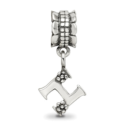 Sterling Silver Reflections Letter H Dangle Bead