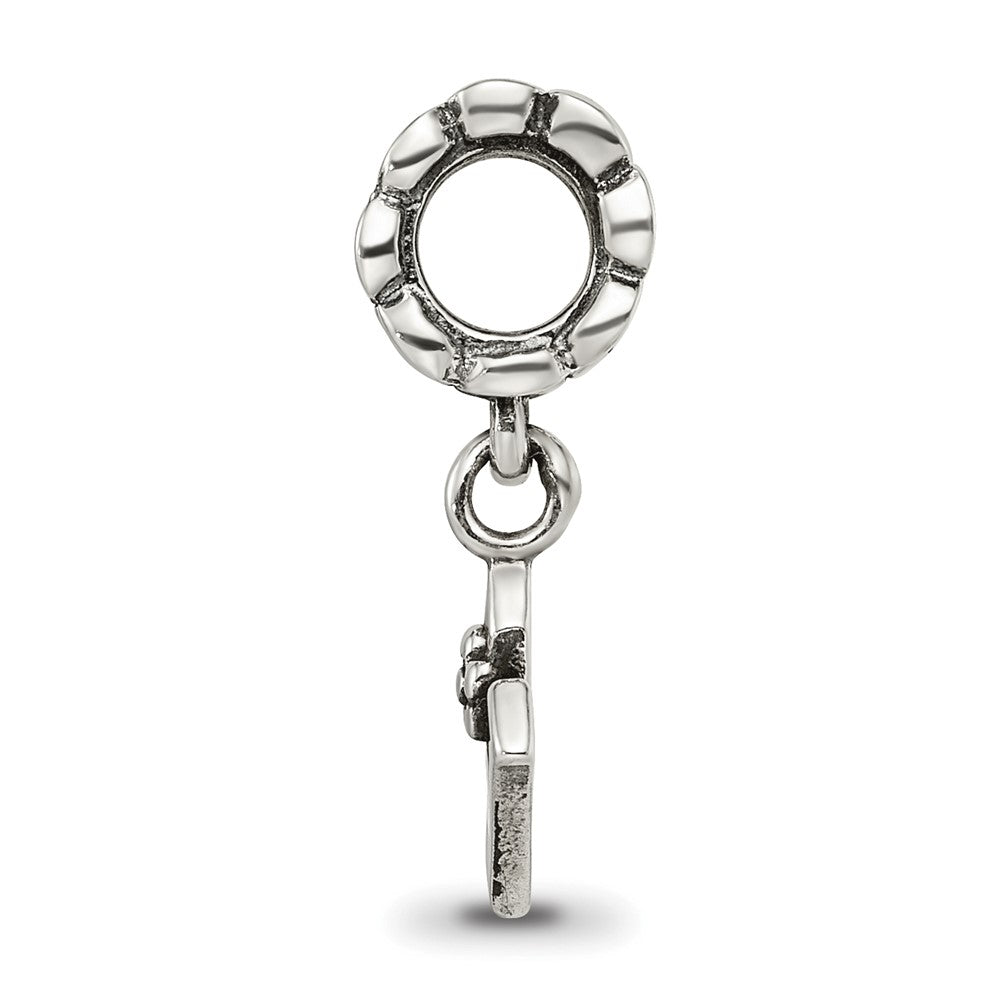 Sterling Silver Reflections Letter N Dangle Bead
