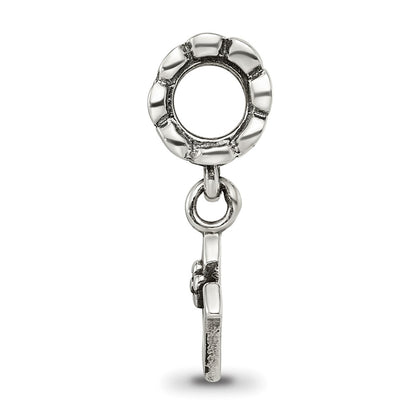 Sterling Silver Reflections Letter N Dangle Bead