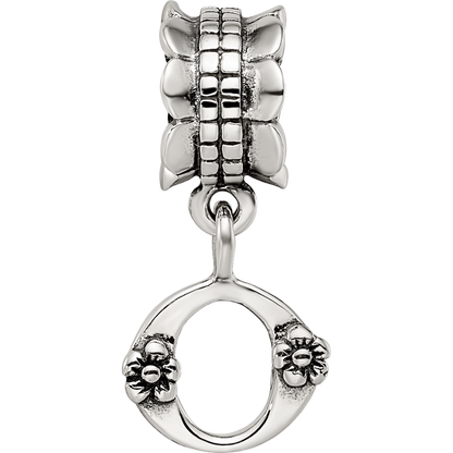 Sterling Silver Reflections Letter O Dangle Bead
