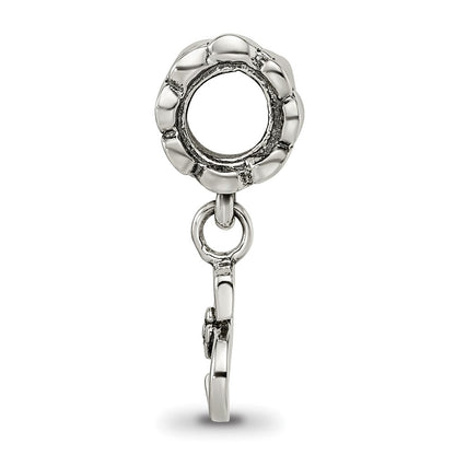 Sterling Silver Reflections Letter S Dangle Bead
