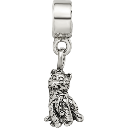 Kids Collection Sterling Silver Cat Dangle Reflections Bead
