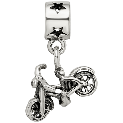 Kids Collection Sterling Silver Bicycle Dangle Reflections Bead