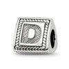 Sterling Silver Reflections Letter D Triangle Block Bead