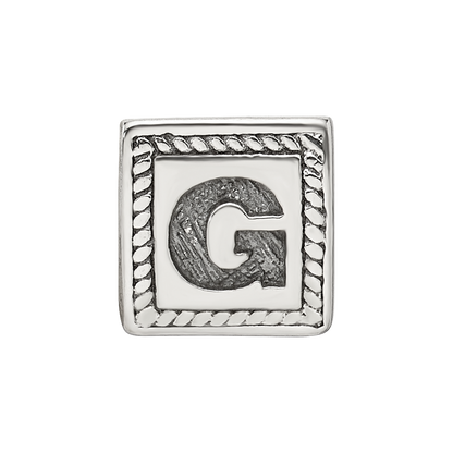 Sterling Silver Reflections Letter G Triangle Block Bead