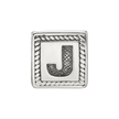 Sterling Silver Reflections Letter J Triangle Block Bead