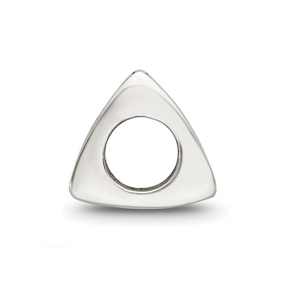 Sterling Silver Reflections Number 4 Triangle Block Bead
