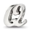 Sterling Silver Reflections Letter Q Script Bead