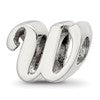 Sterling Silver Reflections Letter W Script Bead