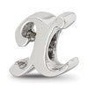 Sterling Silver Reflections Letter X Script Bead