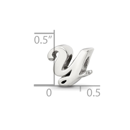 Sterling Silver Reflections Letter Y Script Bead