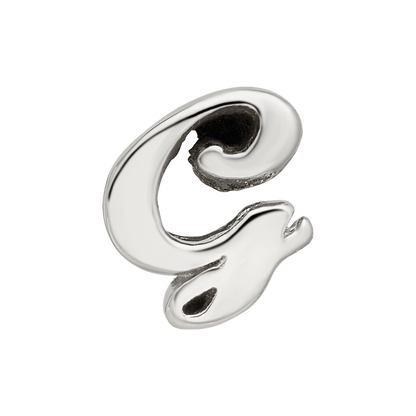 Sterling Silver Reflections Letter G Script Bead