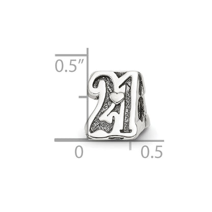 Sterling silver Reflections Sweet 21 Bead