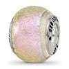 Sterling Silver Reflections Pink Dichroic Glass Bead