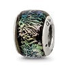 Sterling Silver Reflections Rainbow Dichroic Glass Bead