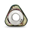 Sterling Silver Reflections Rainbow Dichroic Glass Triangle Bead