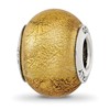 Sterling Silver Reflections Champange Yellow Italian Murano Bead