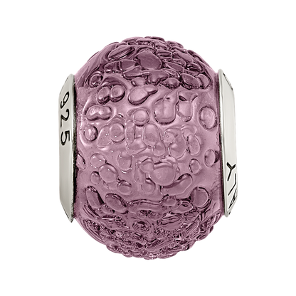 Sterling Silver Reflections Purple Italian Murano Bead