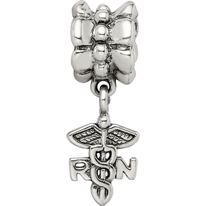 Sterling Silver Reflections Nurse Symbol Dangle Bead