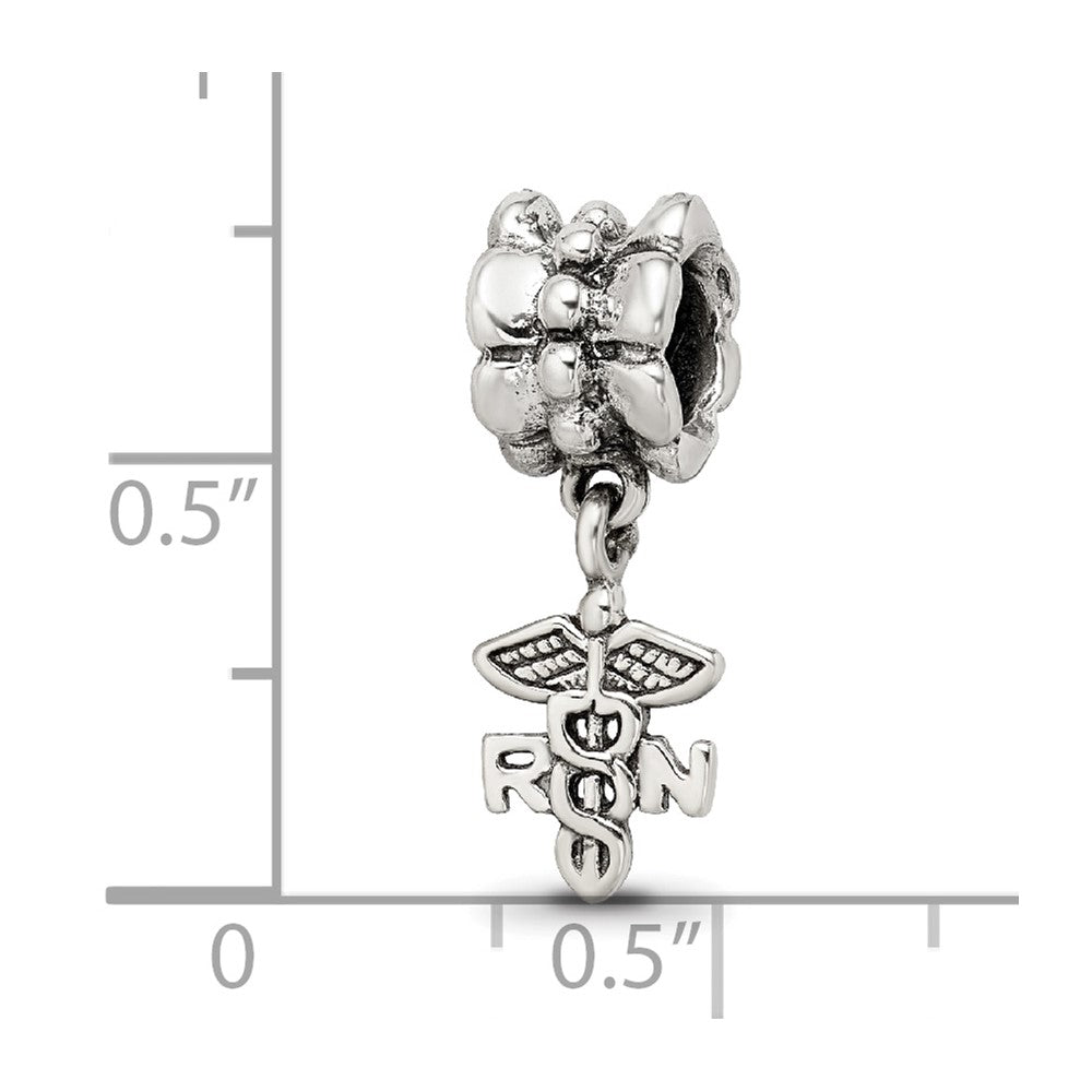 Sterling Silver Reflections Nurse Symbol Dangle Bead