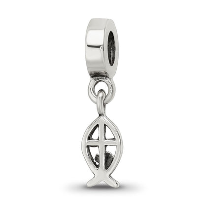 Sterling Silver Reflections Ichthus Dangle Bead