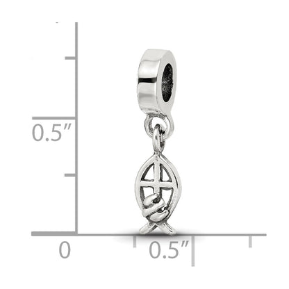 Sterling Silver Reflections Ichthus Dangle Bead