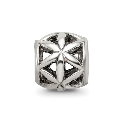 Sterling Silver Reflections Floral Cut Out Bali Bead
