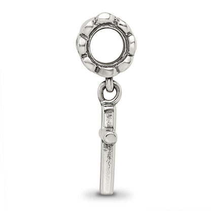 Sterling Silver Reflections Plain Cross Dangle Bead