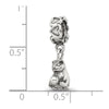 Sterling Silver Reflections Kitten with Ball Dangle Bead