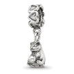 Sterling Silver Reflections Kitten with Ball Dangle Bead