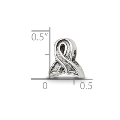 Sterling Silver Reflections Awareness Ribbon Bead