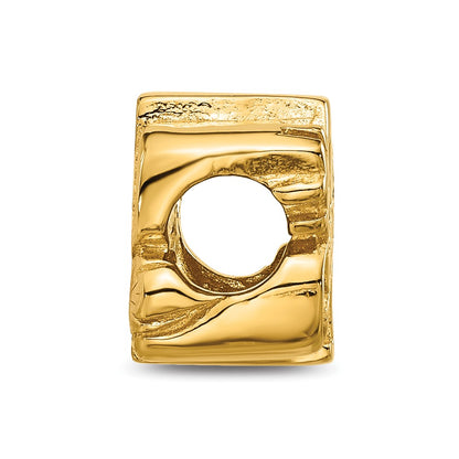 Sterling Silver Reflections Gold-plated Number 1 Mom Floral Bead