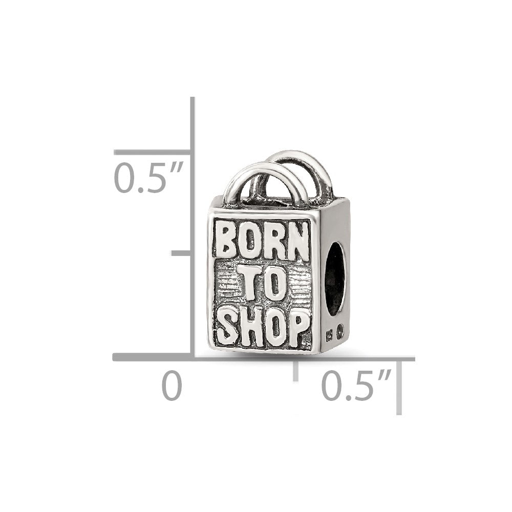 Sterling Silver Reflections Born to Shop Bead