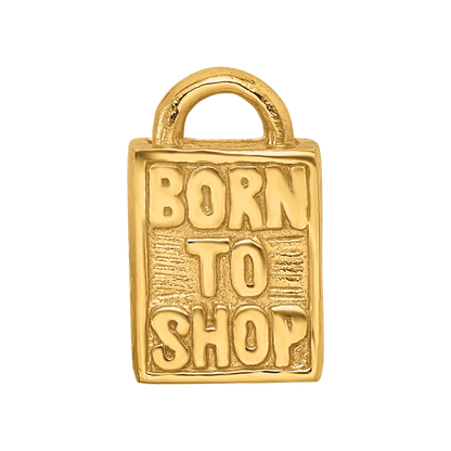 Sterling Silver Gold-plated Reflections Born to Shop Bead