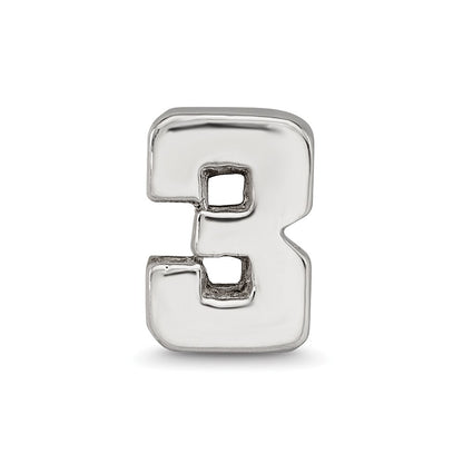 Sterling Silver Reflections Number 3 Bead