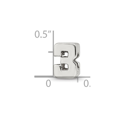 Sterling Silver Reflections Number 3 Bead