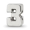 Sterling Silver Reflections Number 3 Bead
