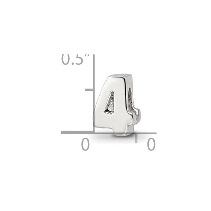 Sterling Silver Reflections Number 4 Bead