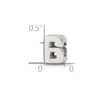 Sterling Silver Reflections Number 6 Bead