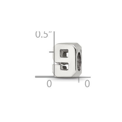 Sterling Silver Reflections Number 9 Bead