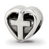 Sterling Silver Reflections Kids Heart w/Cross Bead