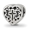 Sterling Silver Reflections Kids Heart w/Cross and Scroll Bead