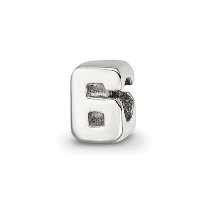 Sterling Silver Reflections Kids Number 6 Bead