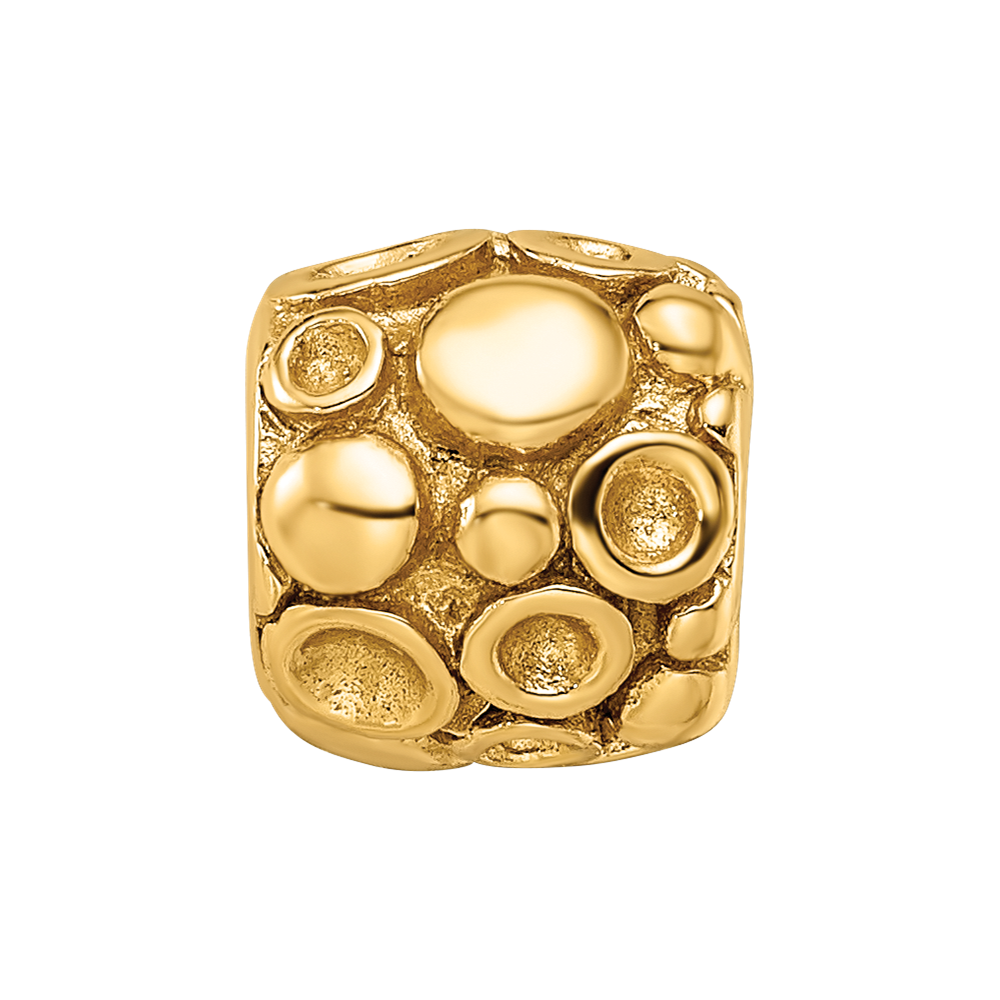 Sterling Silver Gold-plated Reflections Dots Bali Bead