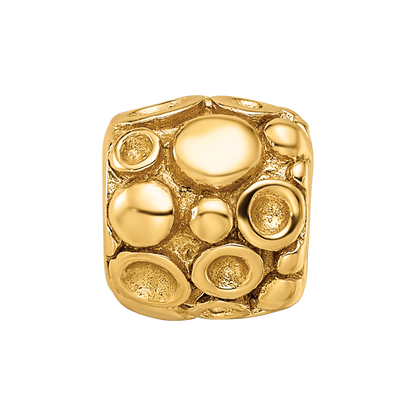 Sterling Silver Gold-plated Reflections Dots Bali Bead